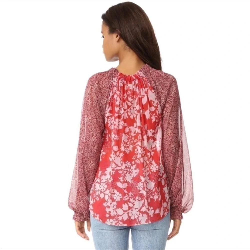 Free People Floral Hendrix Boho Blouse Sz. S EUC